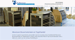 Desktop Screenshot of mewissenbouwmaterialen.nl